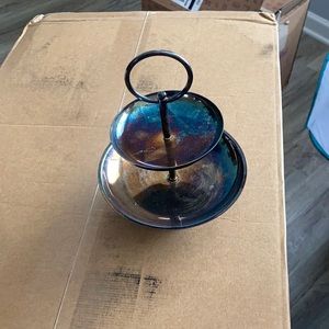 Silver plated two tier server